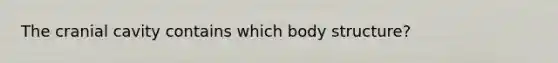 The cranial cavity contains which body structure?