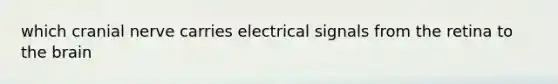 which cranial nerve carries electrical signals from the retina to the brain