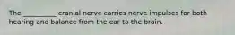 The __________ cranial nerve carries nerve impulses for both hearing and balance from the ear to the brain.