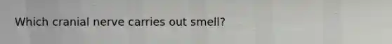 Which cranial nerve carries out smell?