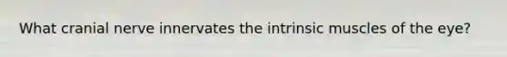 What cranial nerve innervates the intrinsic muscles of the eye?