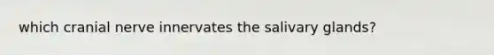 which cranial nerve innervates the salivary glands?