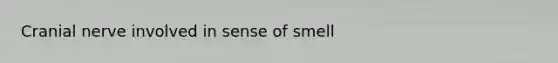 Cranial nerve involved in sense of smell