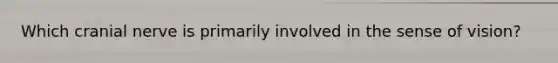 Which cranial nerve is primarily involved in the sense of vision?