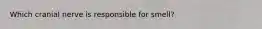 Which cranial nerve is responsible for smell?