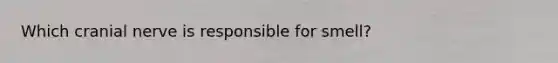 Which cranial nerve is responsible for smell?