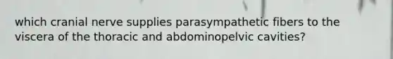 which cranial nerve supplies parasympathetic fibers to the viscera of the thoracic and abdominopelvic cavities?