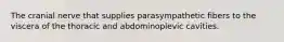 The cranial nerve that supplies parasympathetic fibers to the viscera of the thoracic and abdominoplevic cavities.