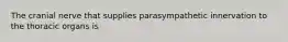 The cranial nerve that supplies parasympathetic innervation to the thoracic organs is