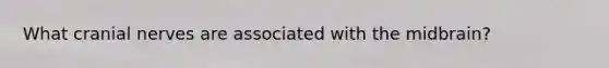 What cranial nerves are associated with the midbrain?