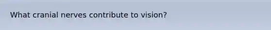 What cranial nerves contribute to vision?