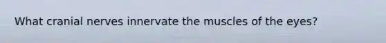 What cranial nerves innervate the muscles of the eyes?