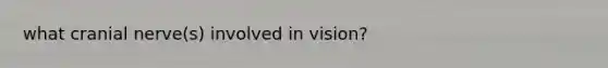 what cranial nerve(s) involved in vision?