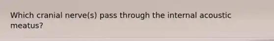 Which cranial nerve(s) pass through the internal acoustic meatus?