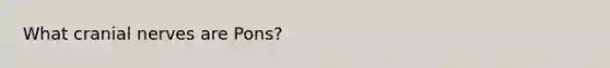 What cranial nerves are Pons?