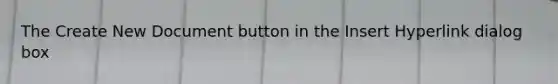 The Create New Document button in the Insert Hyperlink dialog box