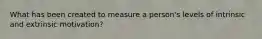 What has been created to measure a person's levels of intrinsic and extrinsic motivation?