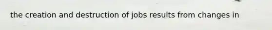 the creation and destruction of jobs results from changes in