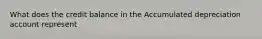 What does the credit balance in the Accumulated depreciation account represent