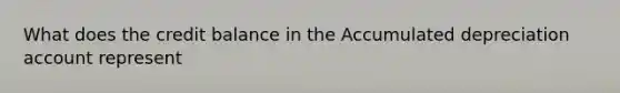 What does the credit balance in the Accumulated depreciation account represent