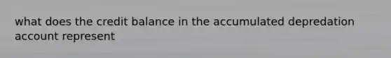 what does the credit balance in the accumulated depredation account represent