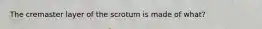 The cremaster layer of the scrotum is made of what?