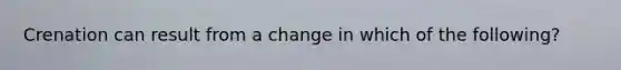 Crenation can result from a change in which of the following?