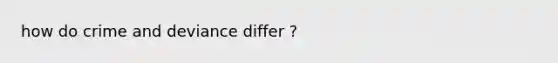 how do crime and deviance differ ?