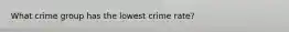 What crime group has the lowest crime rate?