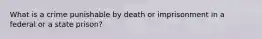 What is a crime punishable by death or imprisonment in a federal or a state prison?