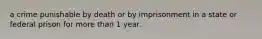 a crime punishable by death or by imprisonment in a state or federal prison for more than 1 year.