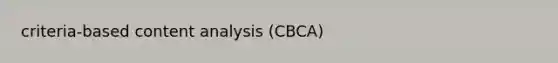 criteria-based content analysis (CBCA)