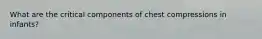 What are the critical components of chest compressions in infants?