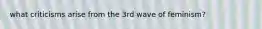 what criticisms arise from the 3rd wave of feminism?