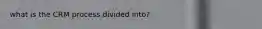 what is the CRM process divided into?
