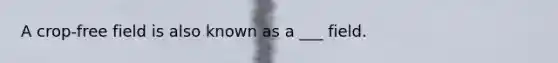 A crop-free field is also known as a ___ field.