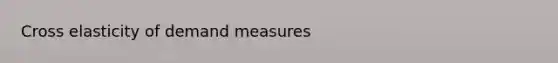 Cross elasticity of demand measures