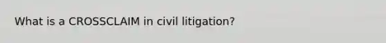 What is a CROSSCLAIM in civil litigation?