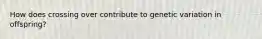How does crossing over contribute to genetic variation in offspring?
