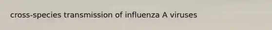 cross-species transmission of influenza A viruses
