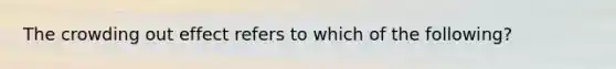 The crowding out effect refers to which of the following?