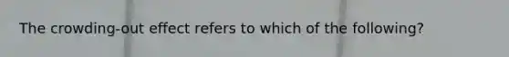The crowding-out effect refers to which of the following?