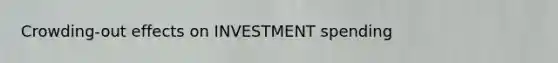 Crowding-out effects on INVESTMENT spending