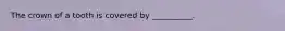 The crown of a tooth is covered by __________.