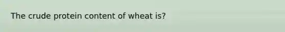 The crude protein content of wheat is?