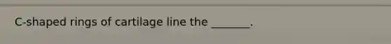 C-shaped rings of cartilage line the _______.