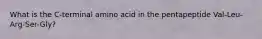 What is the C-terminal amino acid in the pentapeptide Val-Leu-Arg-Ser-Gly?