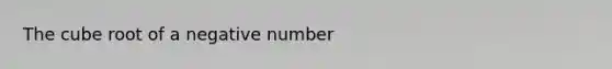 The cube root of a negative number