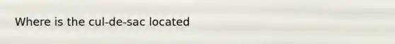 Where is the cul-de-sac located