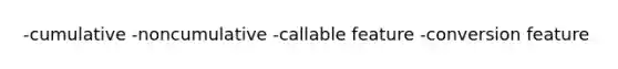 -cumulative -noncumulative -callable feature -conversion feature